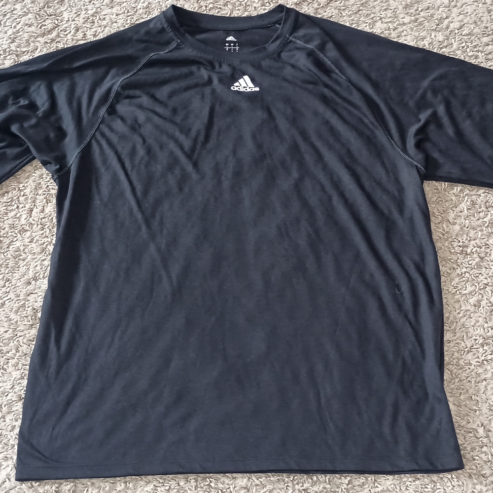 Adidas Climalite Long Sleeve Shirt Men's Size Large‎ Color Black White Gym